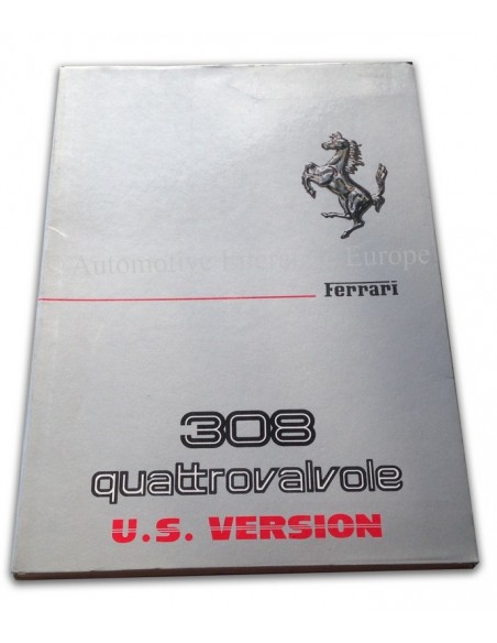 1983 FERRARI 308 GTS & GTB QUATTROVALVOLE INSTRUCTIEBOEKJE US EDITIE 260/83