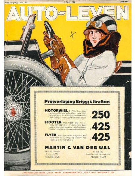 1922 AUTO-LEVEN MAGAZIN 24 NIEDERLÄNDISCH