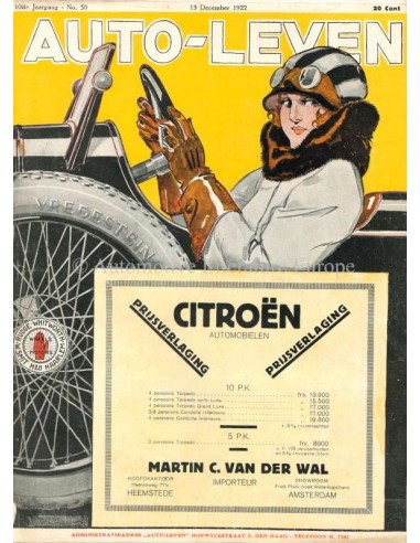 1922 AUTO-LEVEN MAGAZINE 50 NEDERLANDS