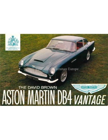 1962 ASTON MARTIN DB4 VANTAGE DATENBLATT