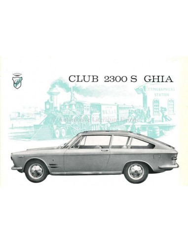 1962 GHIA FIAT 2300 S CLUB BROCHURE ITALIAANS