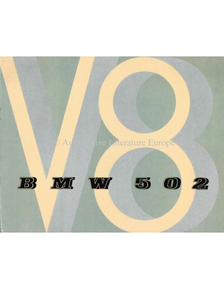 1954 BMW 502 V8 BROCHURE ENGLISH