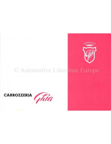 1954 GHIA 1100 T.V. COUPÉ PROSPEKT ITALIENISCH / ENGLISCH