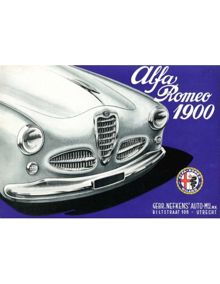 1954 ALFA ROMEO 1900 BROCHURE NEDERLANDS