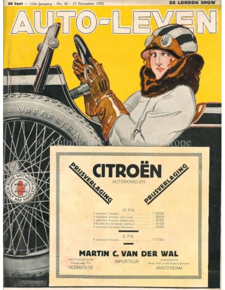1922 AUTO-LEVEN MAGAZIN 46 NIEDERLÄNDISCH