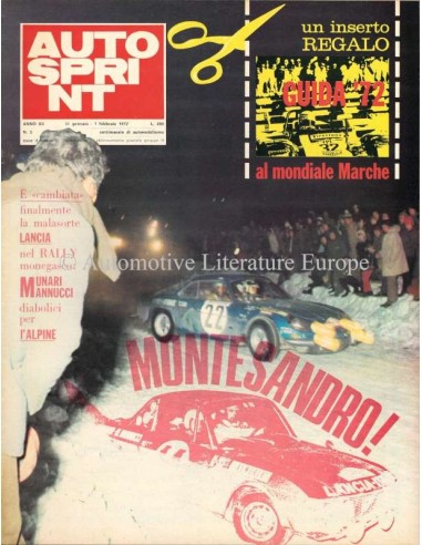 1972 AUTOSPRINT MAGAZINE 5 ITALIAN