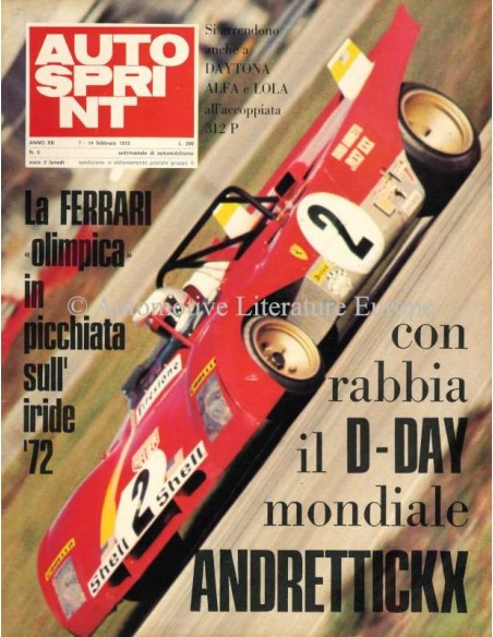 1972 AUTOSPRINT MAGAZINE 6 ITALIAN