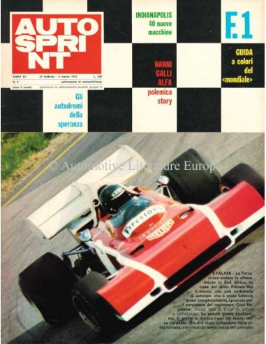 1972 AUTOSPRINT MAGAZIN 9 ITALIENISCH