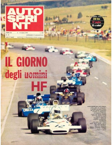 1972 AUTOSPRINT MAGAZINE 10 ITALIAANS