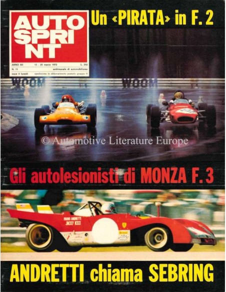 1972 AUTOSPRINT MAGAZIN 11 ITALIENISCH