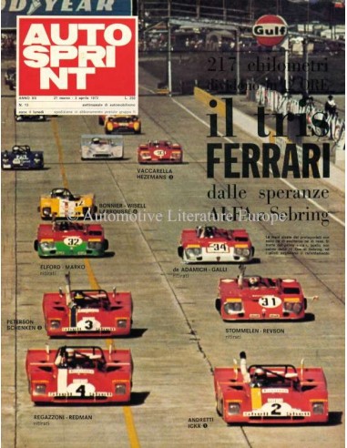 1972 AUTOSPRINT MAGAZINE 13 ITALIAN