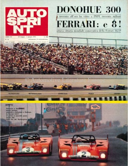 1972 AUTOSPRINT MAGAZINE 22 ITALIAANS