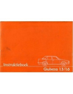 1978 ALFA ROMEO GIULIETTA INSTRUCTIEBOEKJE NEDERLANDS