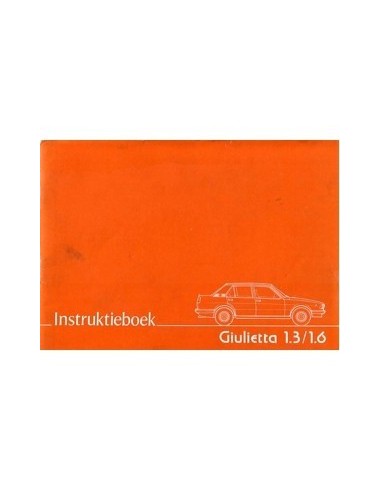 1978 ALFA ROMEO GIULIETTA INSTRUCTIEBOEKJE NEDERLANDS