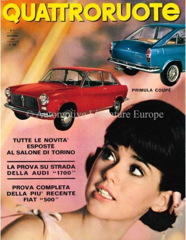 1965 QUATTRORUOTE MAGAZINE 11 ITALIAN