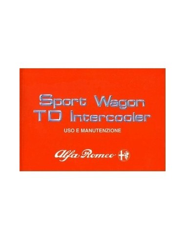 1989 ALFA ROMEO 33 SPORTWAGON TD INSTRUCTIEBOEKJE ITALIAANS