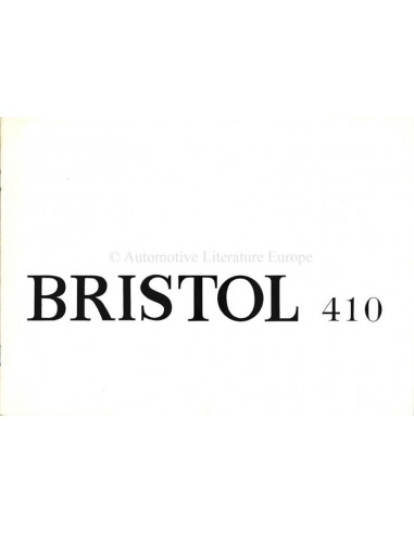 1968 BRISTOL 410 PROSPEKT ENGLISCH