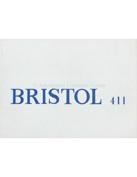 1970 BRISTOL 411 BROCHURE ENGLISH
