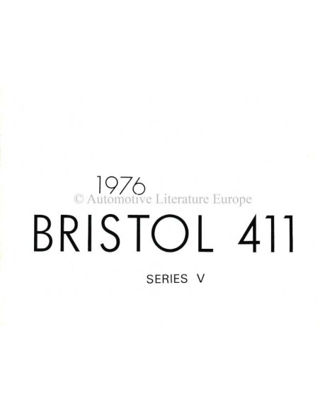 1976 BRISTOL 411 BROCHURE ENGLISH