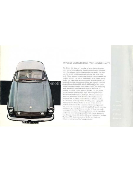 1963 BRISTOL 408 PROSPEKT ENGLISCH