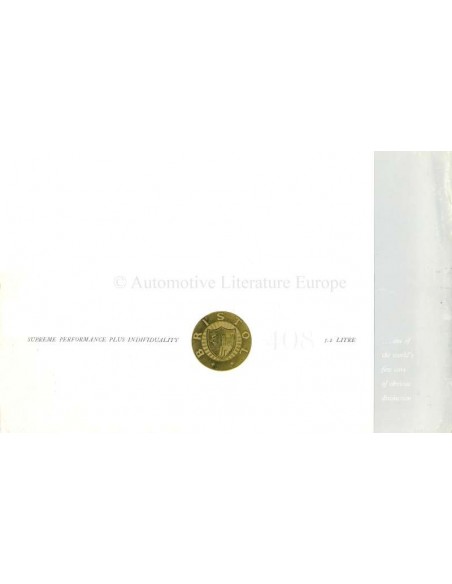 1963 BRISTOL 408 BROCHURE ENGELS