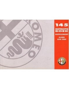 1995 ALFA ROMEO 145 ALARM ALFA CODE INSTRUCTIEBOEKJE NEDERLANDS