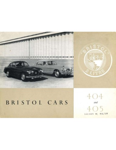 1955 BRISTOL 404 + 405 BROCHURE ENGELS