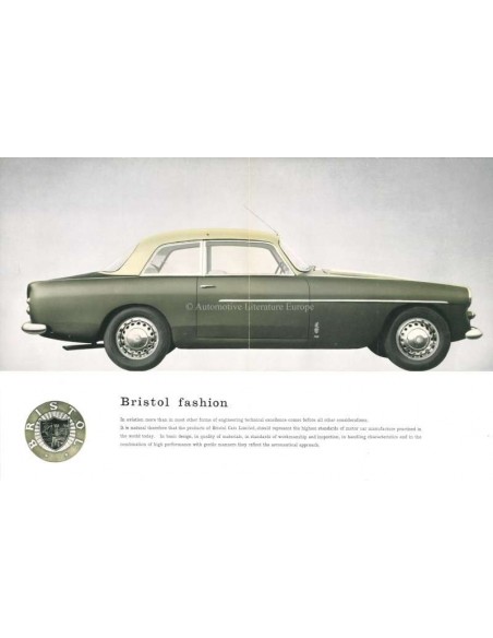 1959 BRISTOL 406 BROCHURE ENGELS