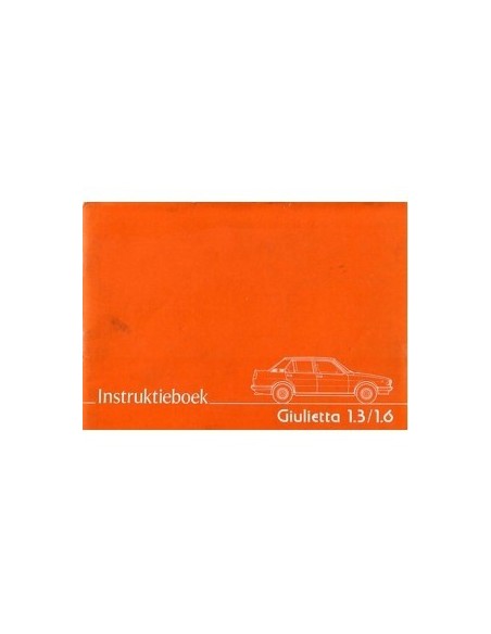 1978 ALFA ROMEO GIULIETTA INSTRUCTIEBOEKJE NEDERLANDS