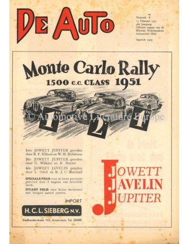 1951 DE AUTO MAGAZIN 7 NIEDERLÄNDISCH