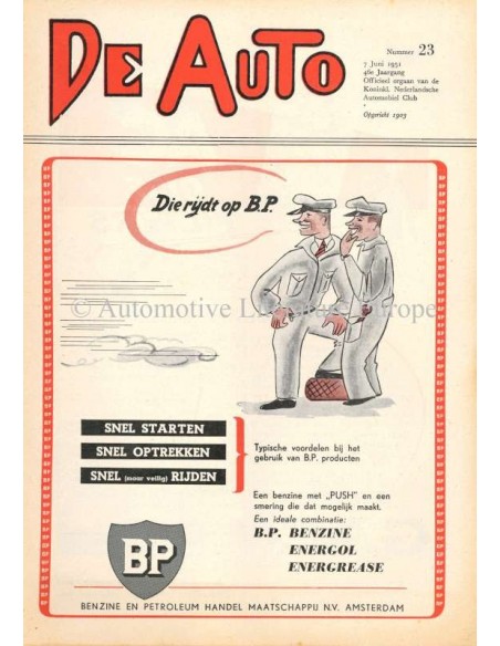 1951 DE AUTO MAGAZIN 23 NIEDERLÄNDISCH