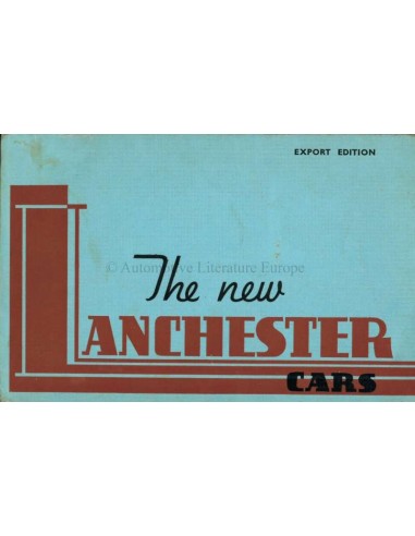 1938 LANCHESTER PROGRAMMA BROCHURE ENGELS
