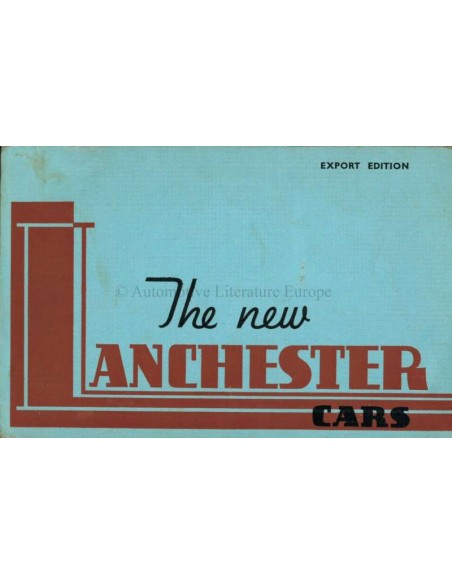 1938 LANCHESTER RANGE BROCHURE ENGLISH