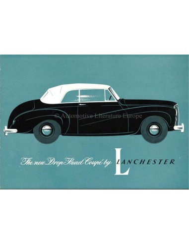 1952 LANCHESTER DROP HEAD COUPÉ BROCHURE FRANS