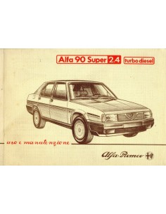 1986 ALFA ROMEO 90 2.4 TURBO DIESEL INSTRUCTIEBOEKJE ITALIAANS