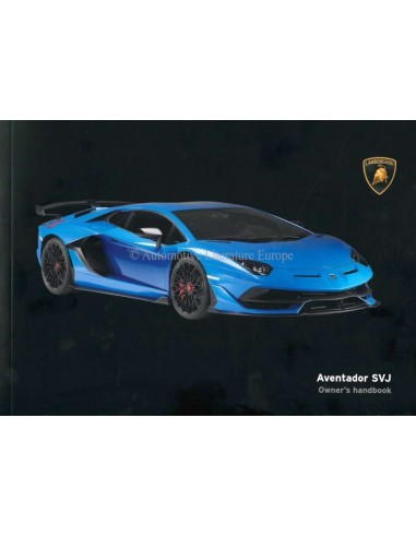 2018 LAMBORGHINI AVENTADOR SVJ OWNERS MANUAL ENGLISH
