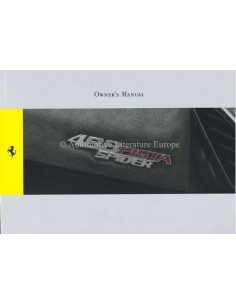 2018 FERRARI 488 PISTA SPIDER OWNERS MANUAL ENGLISH