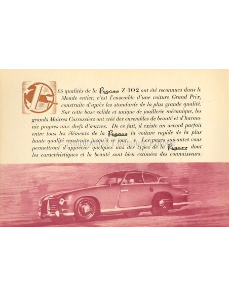 1954 PEGASO Z-102 B BS BROCHURE FRANS