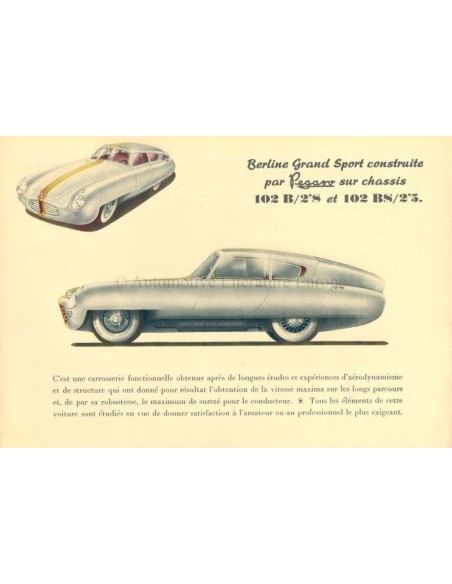 1954 PEGASO Z-102 B BS PROSPEKT FRANZÖSISCH