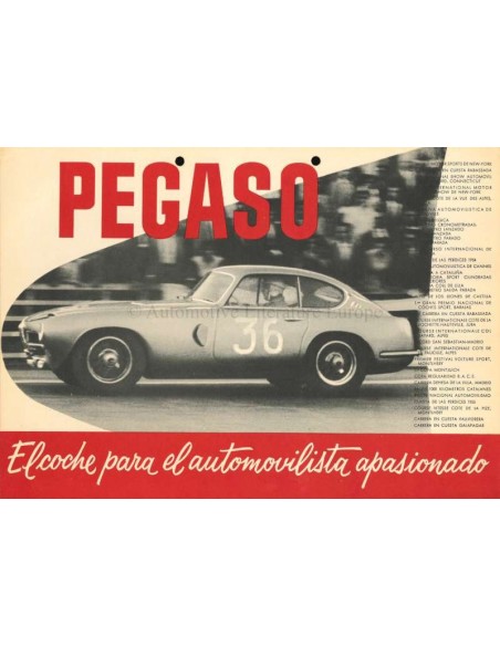 1955 PEGASO Z-102 BROCHURE SPAANS