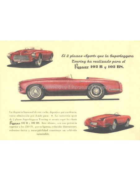 1953 PEGASO Z-102 B BS BROCHURE SPAANS