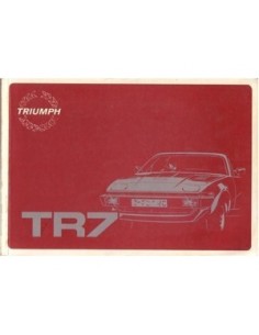 1981 TRIUMPH TR7 INSTRUCTIEBOEKJE ENGELS