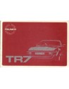 1981 TRIUMPH TR7 INSTRUCTIEBOEKJE ENGELS