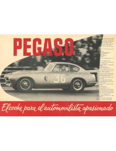1955 PEGASO 102 BROCHURE SPANISCH