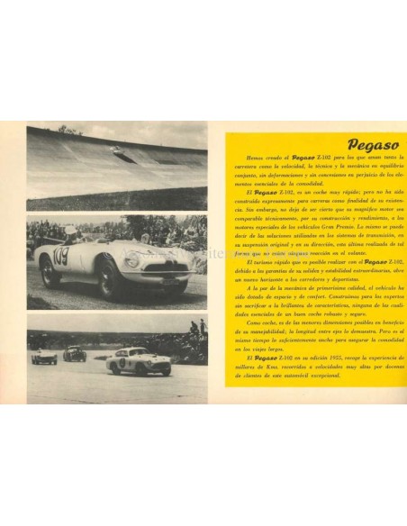 1955 PEGASO Z-102 BROCHURE SPAANS