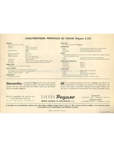 1956 PEGASO Z-103 LEAFLET FRENCH 2