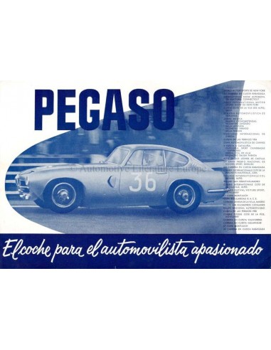 1955 PEGASO Z-102 DATENBLATT SPANISCH