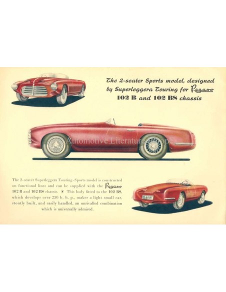1953 PEGASO Z-102 B BS BROCHURE ENGLISH