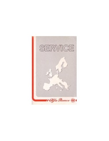 1989 ALFA ROMEO SERVICE INSTRUCTIEBOEKJE