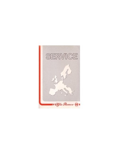 1989 ALFA ROMEO SERVICE INSTRUCTIEBOEKJE